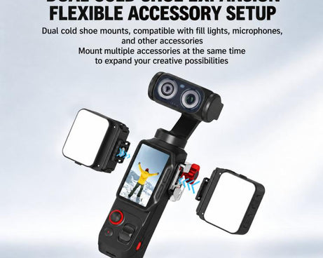 For Insta360 Luna Pro BRDRC Expansion Frame With Cold Shoe Mount