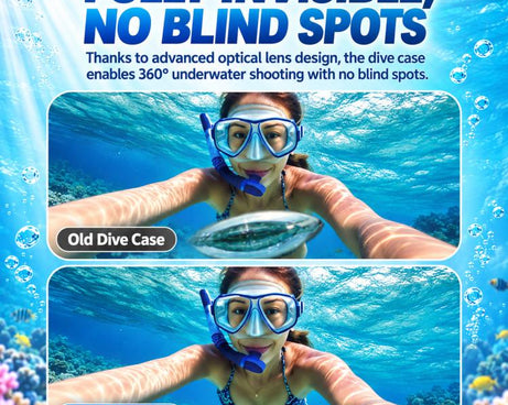 For Insta360 X4 Air Invisible Dive Case 60m/197ft Waterproof Underwater Housing with Magnetic Quick Release Mount
