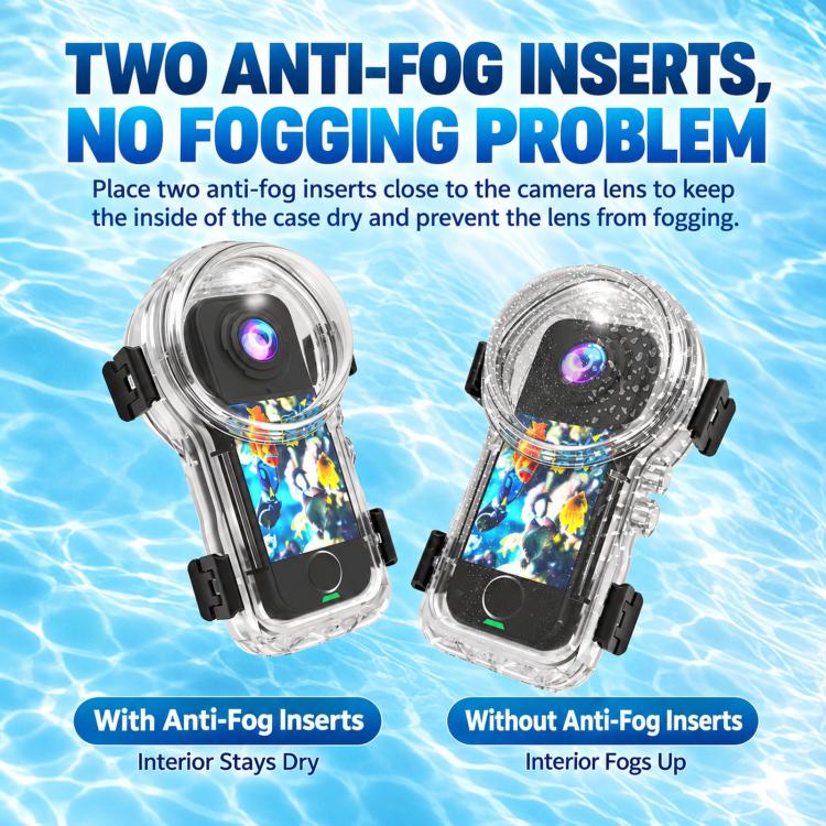 For Insta360 X4 Air Invisible Dive Case 60m/197ft Waterproof Underwater Housing with Magnetic Quick Release Mount