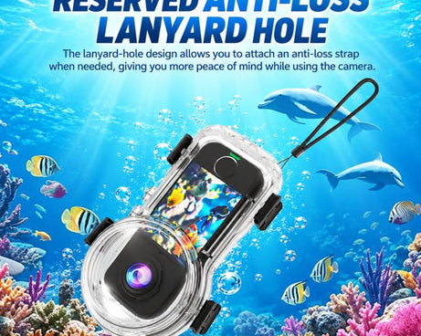 For Insta360 X4 Air Invisible Dive Case 60m/197ft Waterproof Underwater Housing with Magnetic Quick Release Mount