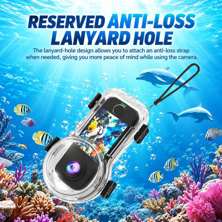 For Insta360 X4 Air Invisible Dive Case 60m/197ft Waterproof Underwater Housing with Magnetic Quick Release Mount