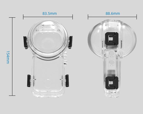 For Insta360 X4 Air Invisible Dive Case 60m/197ft Waterproof Underwater Housing with Magnetic Quick Release Mount