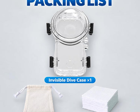For Insta360 X4 Air Invisible Dive Case 60m/197ft Waterproof Underwater Housing with Magnetic Quick Release Mount