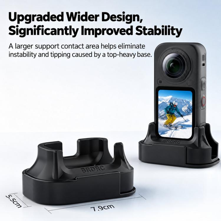 For Insta360 X6 BRDRC Camera Silicone Mounting Base