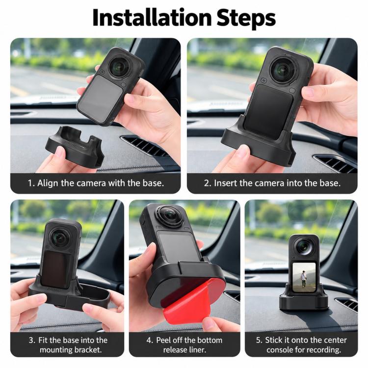 For Insta360 X6 BRDRC Camera Silicone Mounting Base