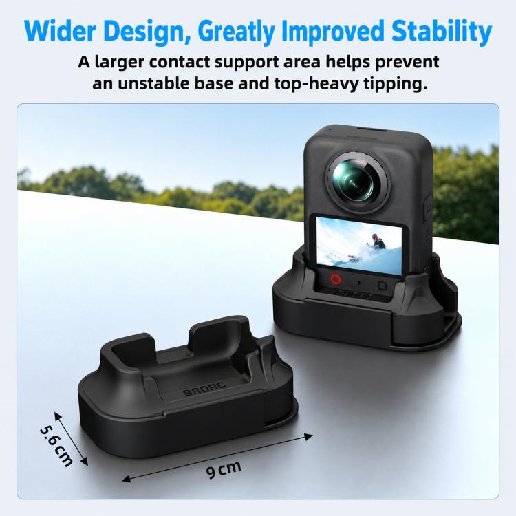 BRDRC Car Split-Design Base Adhesive Anti-Slip Mount for DJI Osmo 360 I / II