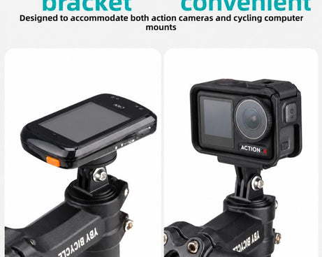 Universal Bike Camera Mount for GoPro HERO / DJI / Insta360 - Stem Cap Action Camera Holder & Cycling Computer Bracket, Style A, Style B, Kit 1