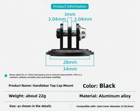 Universal Bike Camera Mount for GoPro HERO / DJI / Insta360 - Stem Cap Action Camera Holder & Cycling Computer Bracket, Style A, Style B, Kit 1