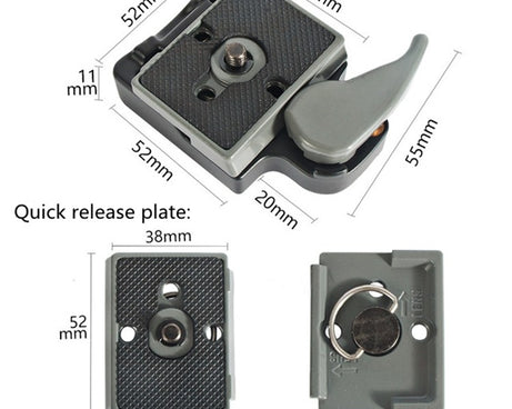 BEXIN Tripod Head Quick Release Plate Holder For Manfrotto 200PL-14