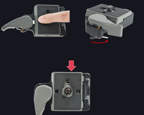 BEXIN Tripod Head Quick Release Plate Holder For Manfrotto 200PL-14