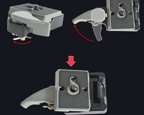 BEXIN Tripod Head Quick Release Plate Holder For Manfrotto 200PL-14