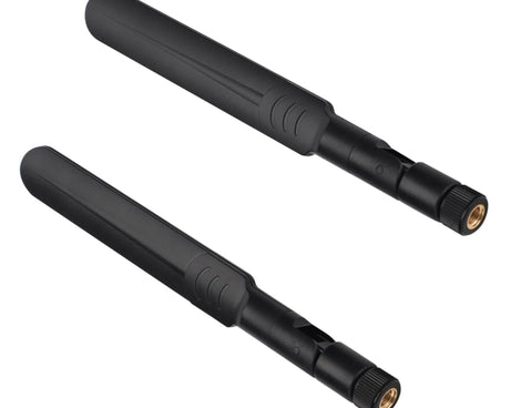 2 x 6dBi 2.4GHz 5GHz Dual Band WiFi RP-SMA Male Antenna + 2 x 35CM RP-SMA IPEX MHF4 Pigtail Cable for M.2 NGFF WiFi WLAN Card, 6dBi Antenna + RP-SMA Cable