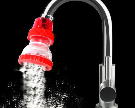 360-degree shower head faucet, large plastic design.