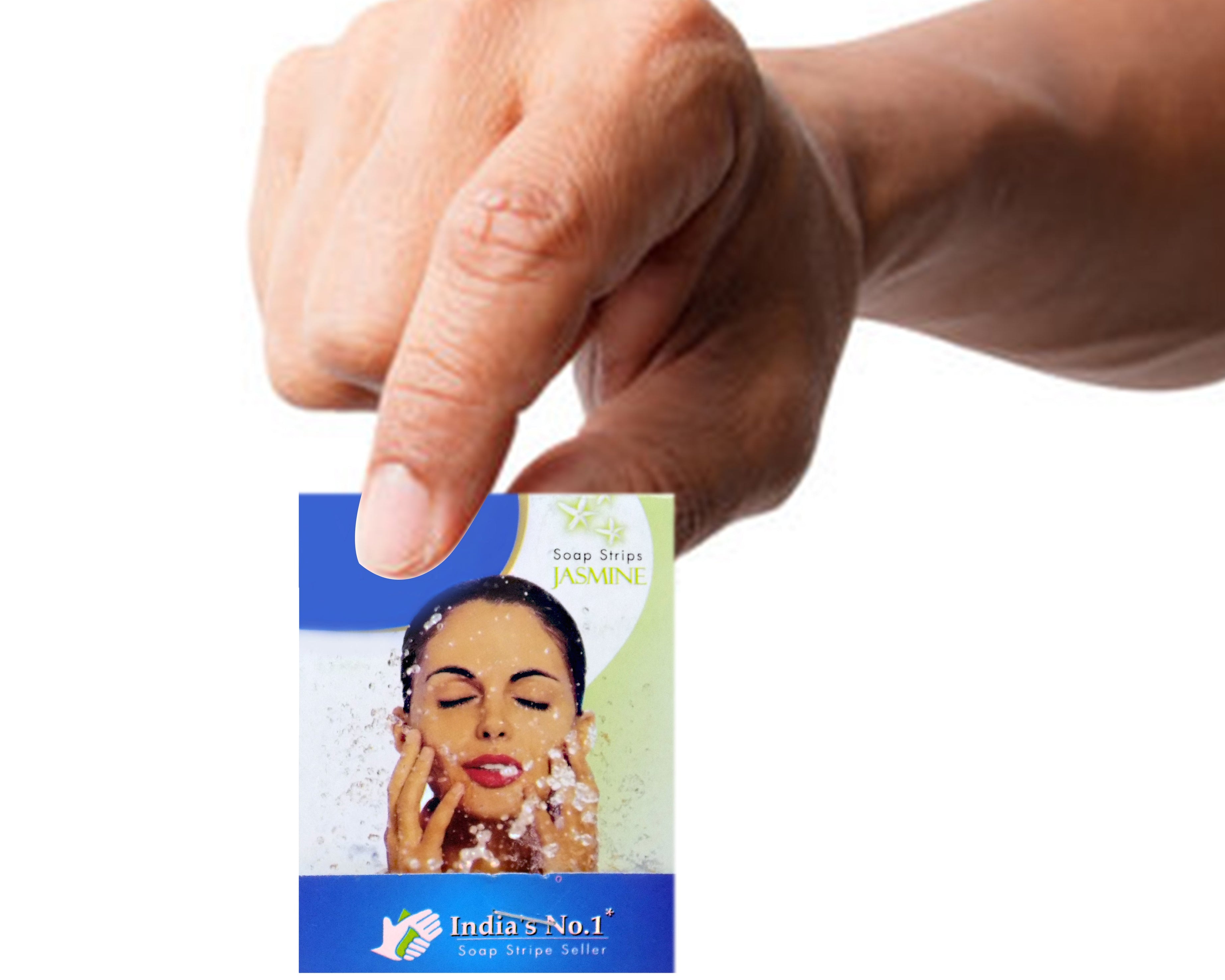 Individual paper soap strips in packaging.