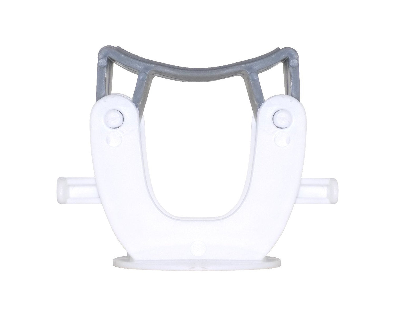 Mop and broom holder for wall-mounted storage.