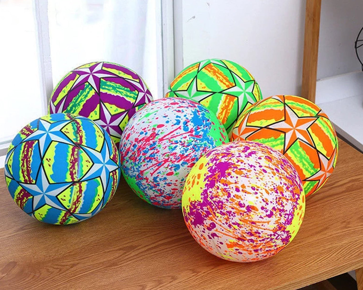 Detailed view of the bouncy stress ball with LED lights, highlighting its design and functionality