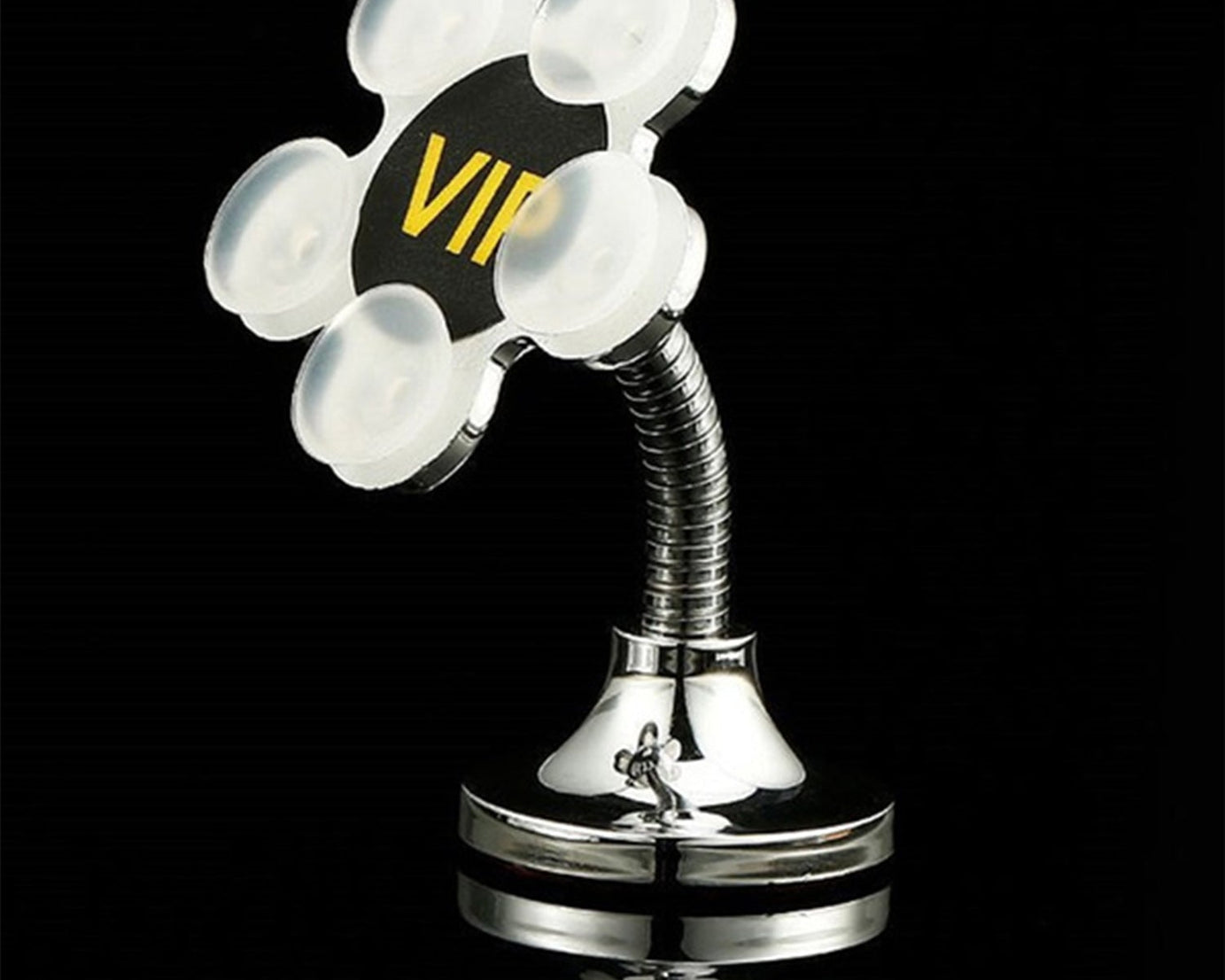 Rotatable cellphone mount with flower pattern.