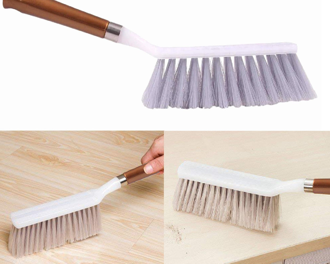 Durable household brush for cleaning floors and surfaces