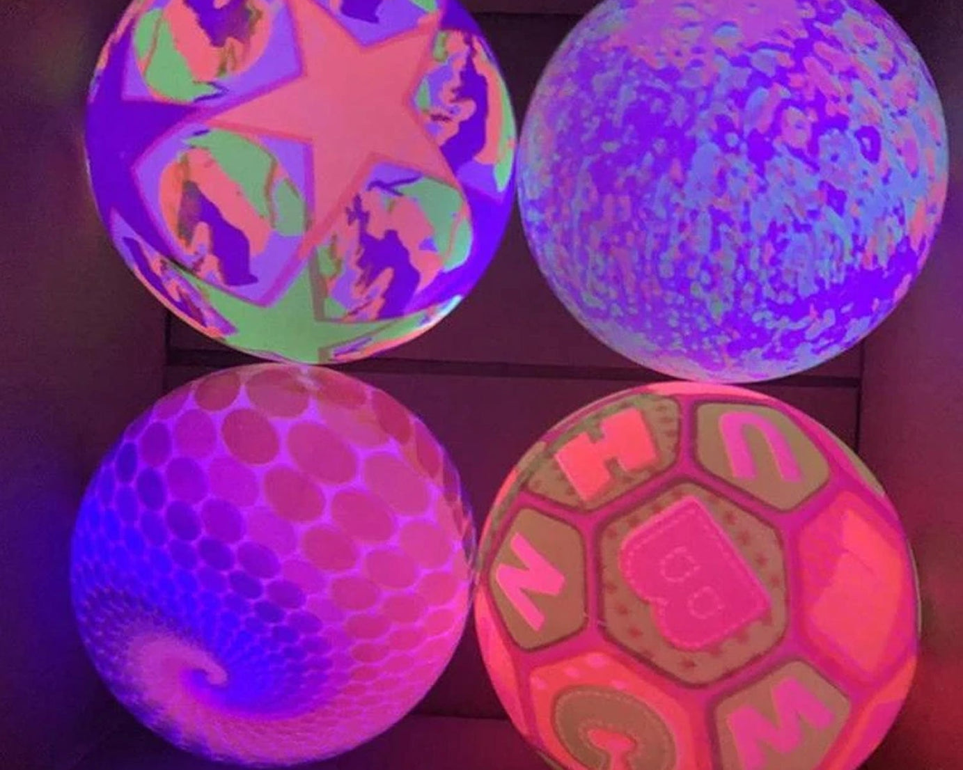 Stress relief ball for kids with LED lights, showing its use and bounciness