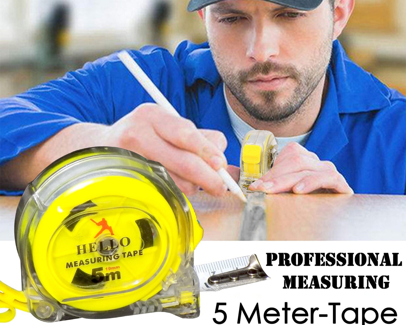 Durable 5-meter tape measure for professional use