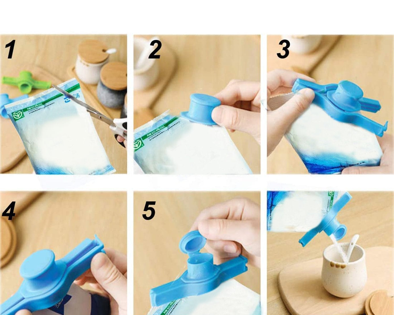 Food clip for sealing and storage