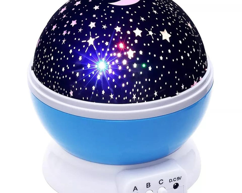 Star projector night lamp with color change feature