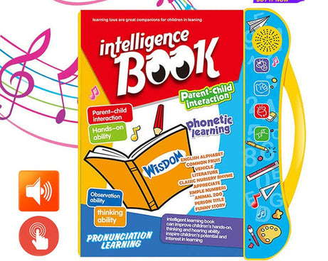 Children's educational book with numbers and letters