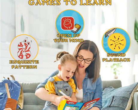 Learning study book with numbers and letters for young children