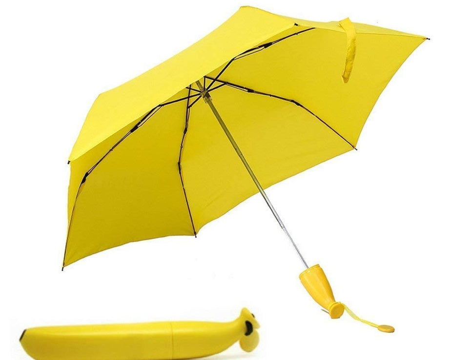 Stylish Banana Shaped Mini Foldable Umbrella