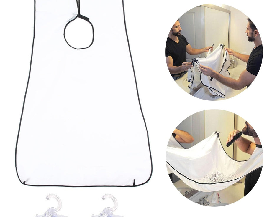 Hair clippings catcher bib for beard grooming