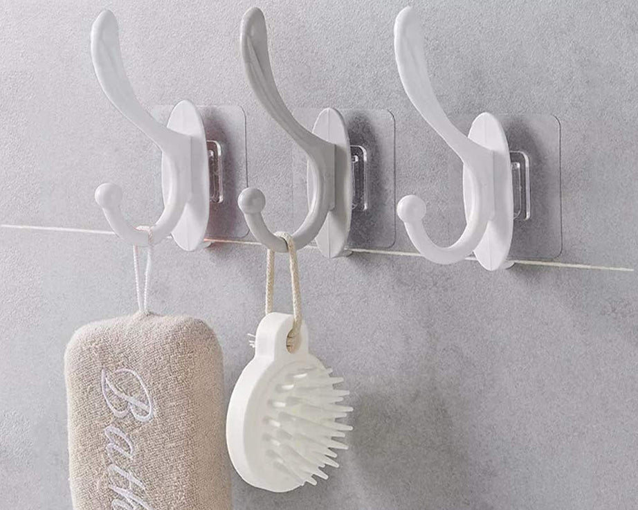 Self-adhesive plastic wall hook, easy to install.