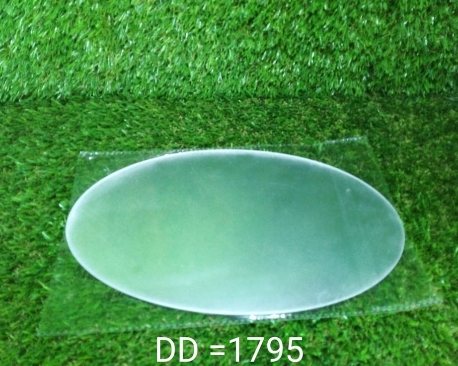 Oval 3D mirror sticker for stylish wall decor in home or office.