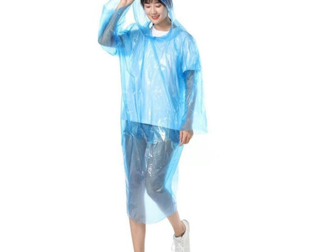 Lightweight, disposable rain coat for quick and easy protection