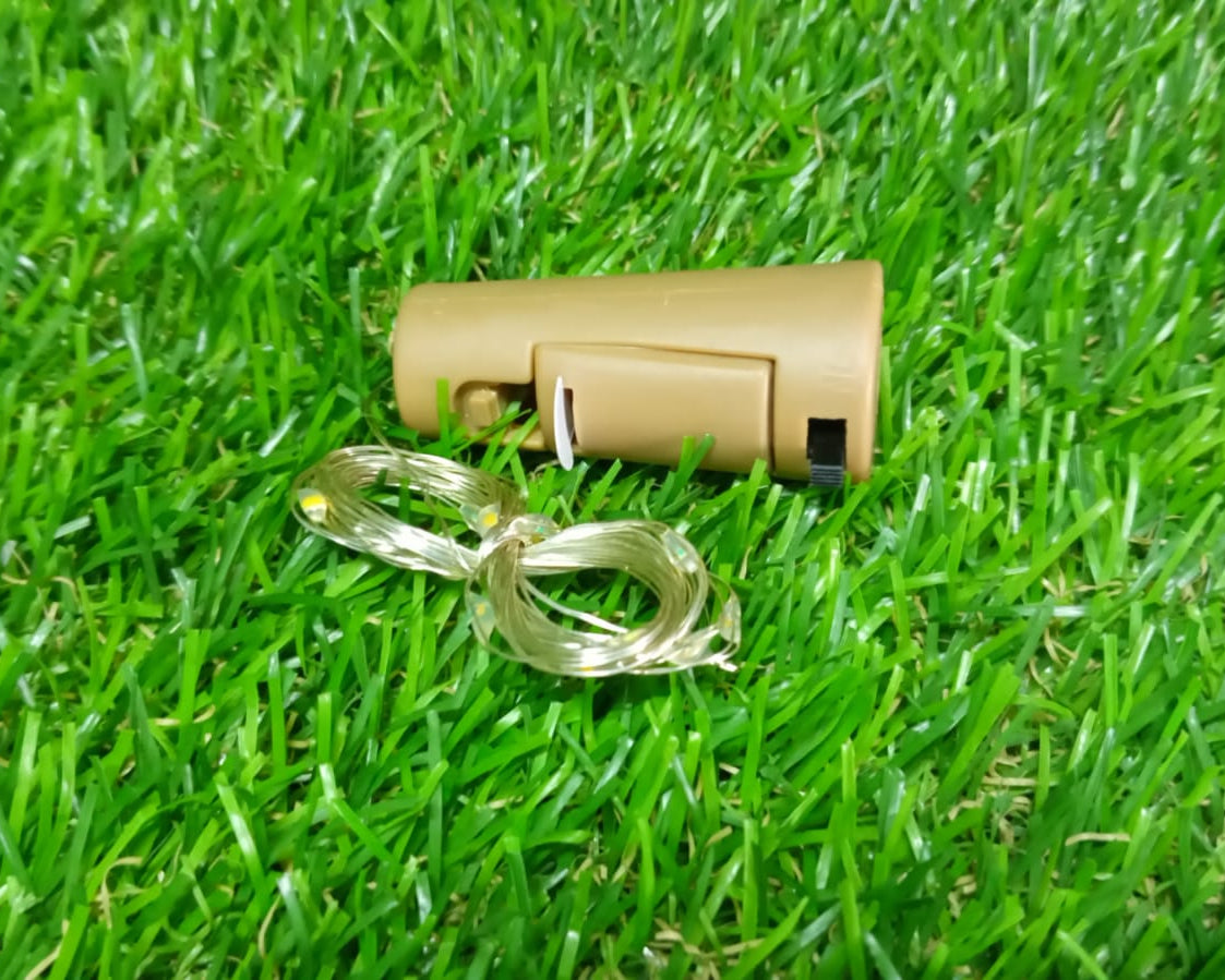 20 LED Wine Bottle Cork Lights Copper Wire String Lights, Battery Powered /  Wine Bottle Fairy Lights Bottle