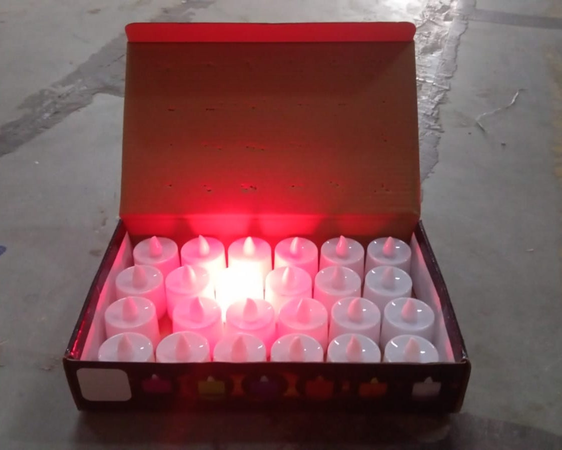 Red LED tealight candles for decoration