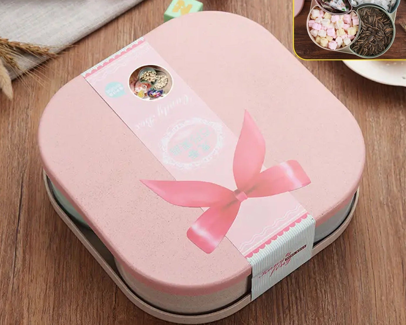 Large Compartment Candy Box | Creative Divided Food Fruit Plate