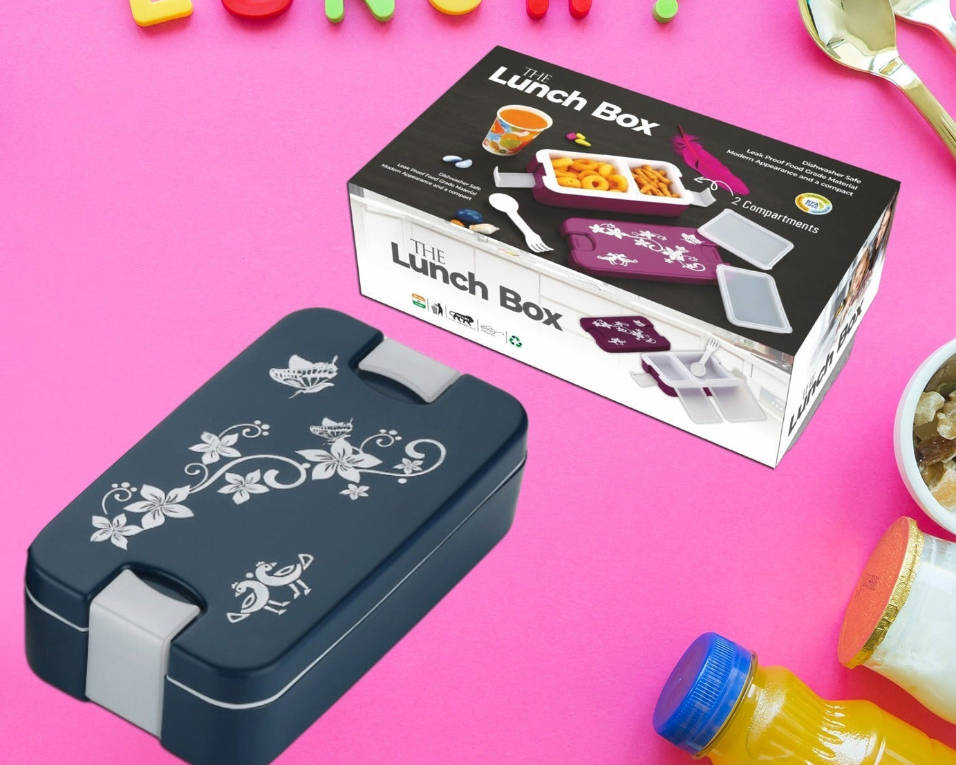 Lunch box with spoon