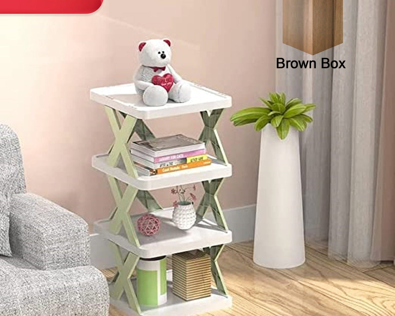 4 LAYER SHOES STAND, SHOE TOWER RACK SUIT FOR SMALL SPACES, CLOSET, SMALL ENTRYWAY, EASY ASSEMBLY AND STABLE IN STRUCTURE, CORNER STORAGE CABINET FOR SAVING SPACE
