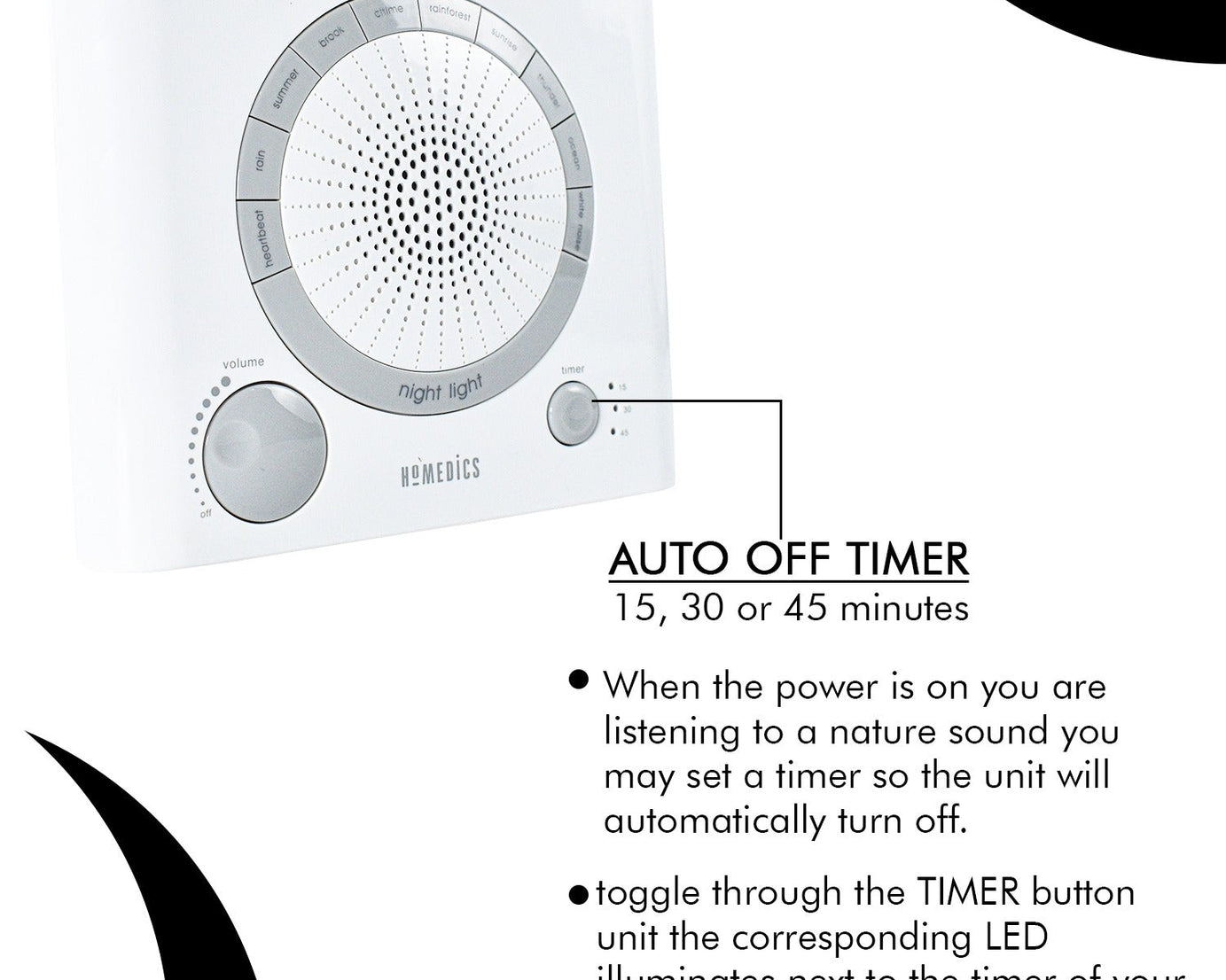 Sleep Therapy Noise Sound Therapy Machine with 8 High-Fidelity Soothing Sleeping , Anxiety , Stress Natural Sounds, Battery or Adaptor Charging Options, 3 Auto-Off Timer Option