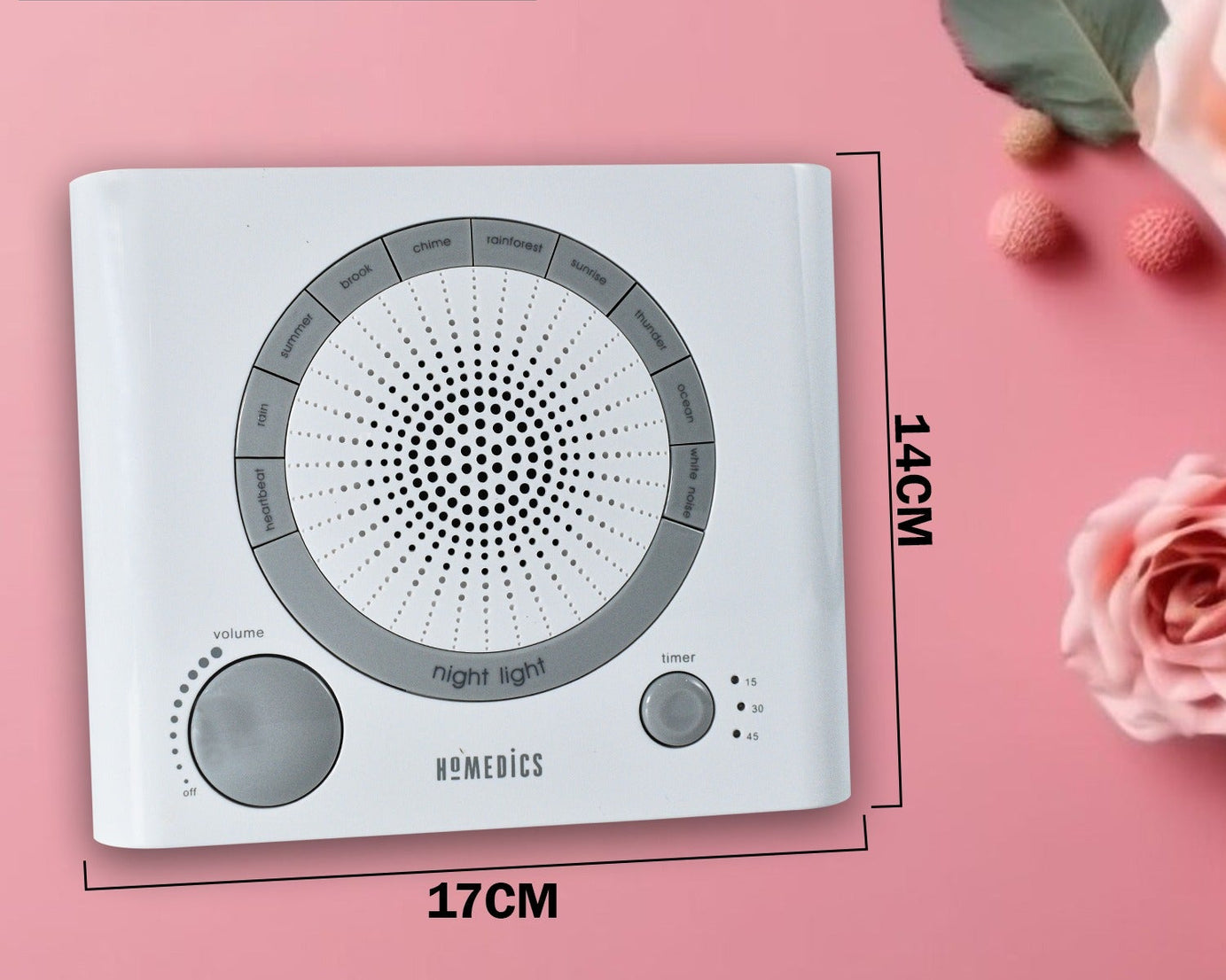 Sleep Therapy Noise Sound Therapy Machine with 8 High-Fidelity Soothing Sleeping , Anxiety , Stress Natural Sounds, Battery or Adaptor Charging Options, 3 Auto-Off Timer Option