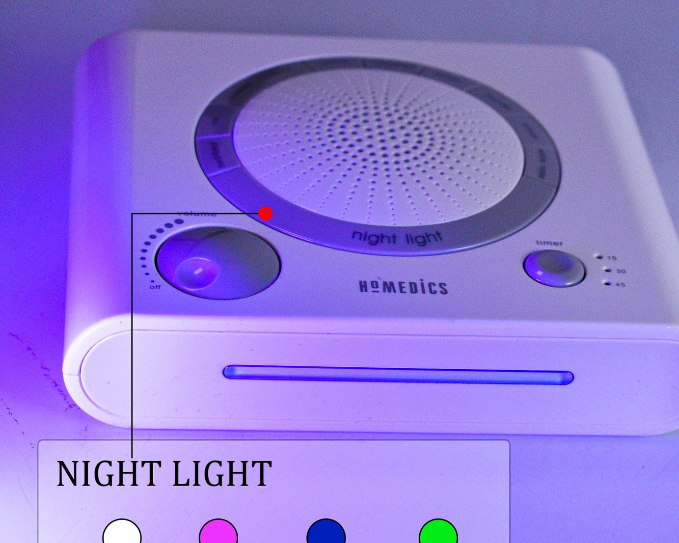 Sleep Therapy Noise Sound Therapy Machine with 8 High-Fidelity Soothing Sleeping , Anxiety , Stress Natural Sounds, Battery or Adaptor Charging Options, 3 Auto-Off Timer Option