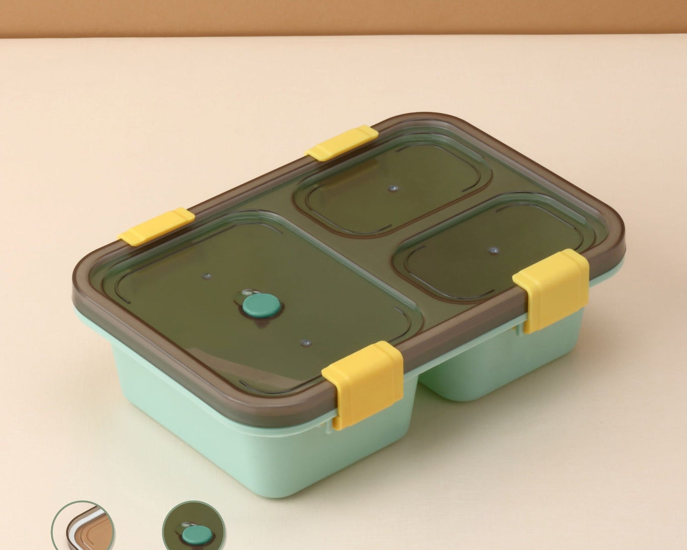 Plastic Lunch Box for Kids, Lunch Box for Kids 3 Compartment Insulated Lunch Box Tiffin Box for Boys, Girls, School & Office Men (3 Compartment Lunch Box)