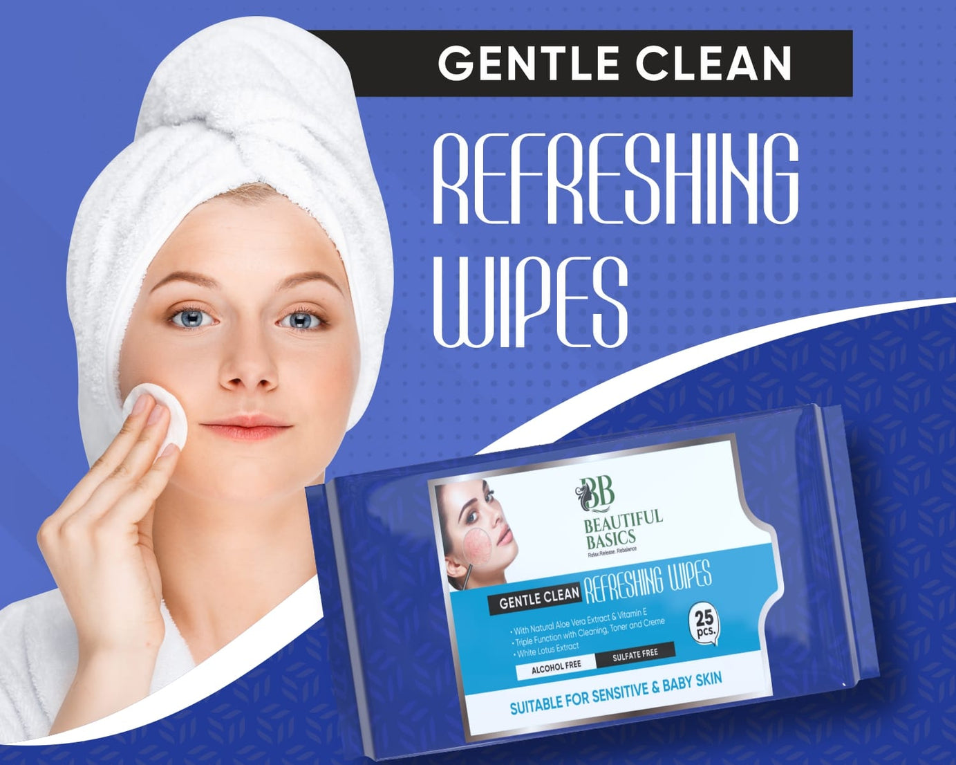 Refreshing Wet Wipes for Face | Facial Cleansing | Refreshing & Skin Hydration| Soothing for skin | pH Balance & Alcohol Free | Nourishing with Fruit extract | 25 Wipes