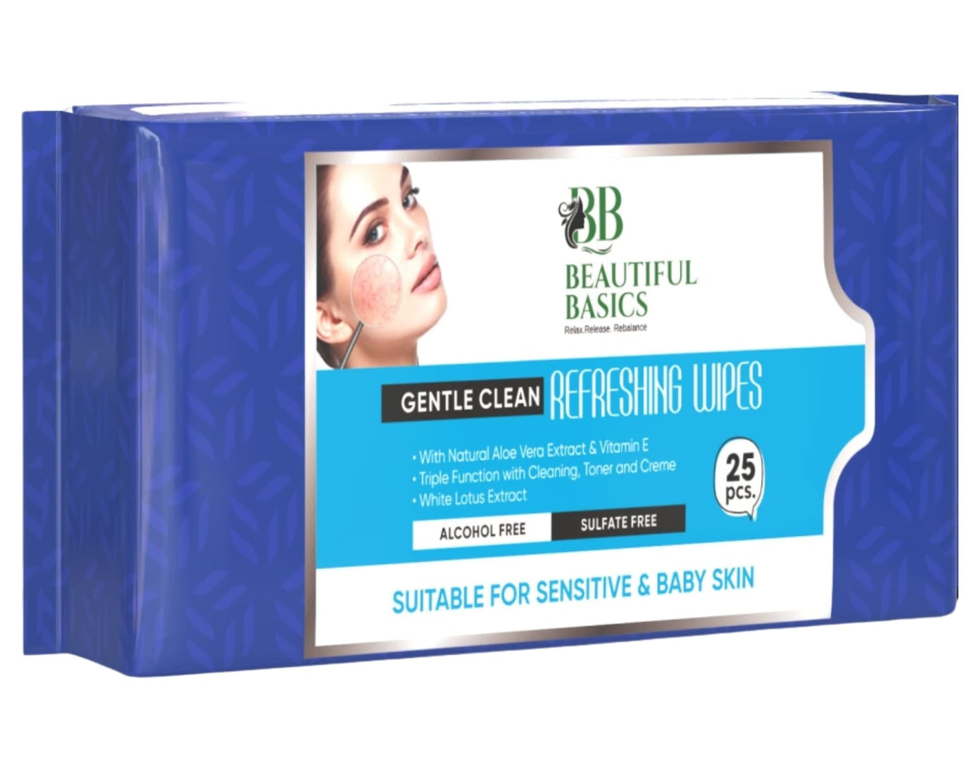 Refreshing Wet Wipes for Face | Facial Cleansing | Refreshing & Skin Hydration| Soothing for skin | pH Balance & Alcohol Free | Nourishing with Fruit extract | 25 Wipes