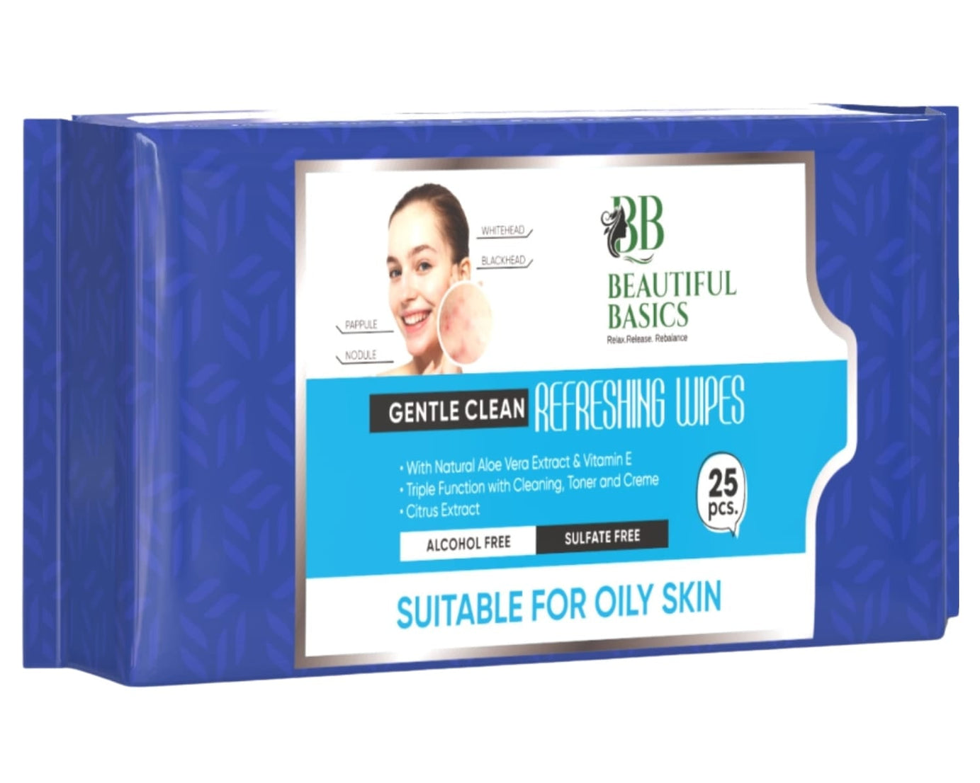 Refreshing Wet Wipes for Face | Facial Cleansing | Refreshing & Skin Hydration| Soothing for skin | pH Balance & Alcohol Free | Nourishing with Fruit extract | 25 Wipes