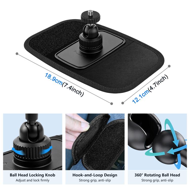 Magnetic Quick-Release Backpack Shoulder Strap Mount with 1/4 inch Screw Interface & Phone Clamp for DJI, Insta360, GoPro and Other Action Cameras, Smartphones, For DJI, Insta360, GoPro and Other Action Cameras, Smartphones