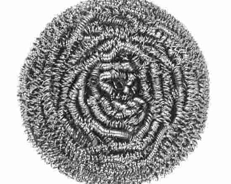 Durable stainless steel ball scrubber, round, long-lasting