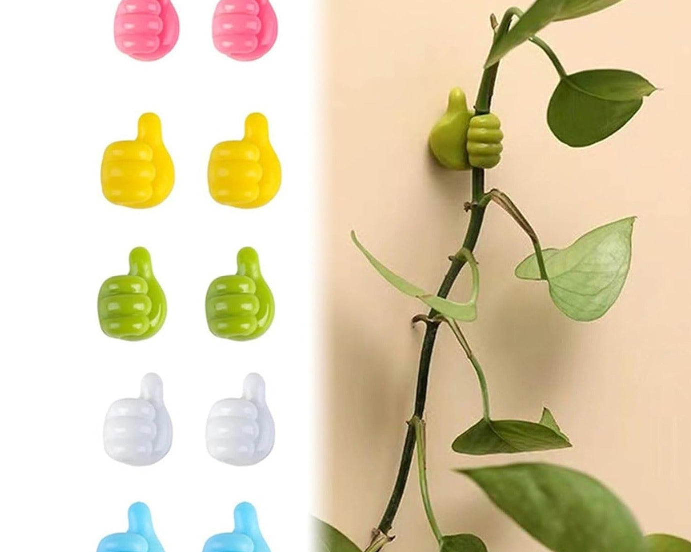 Thumb Cable Clips,Cord Holder Multi-Functional Wall Hooks Cable Organizer Cable Management for Desk Home Office Car Multi Color (Pack Of 10)