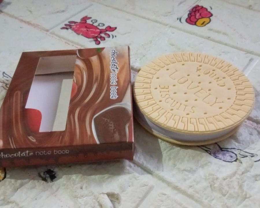 Round Chocolate Diary Notebooks Original Chocolate Smell  Writing Practice Book Early Learning Copybook Premium Chocolate Book ( 1Pc Book )