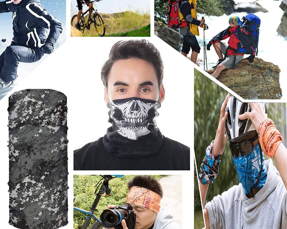 Multifunctional neck gaiter in a variety of vibrant colors